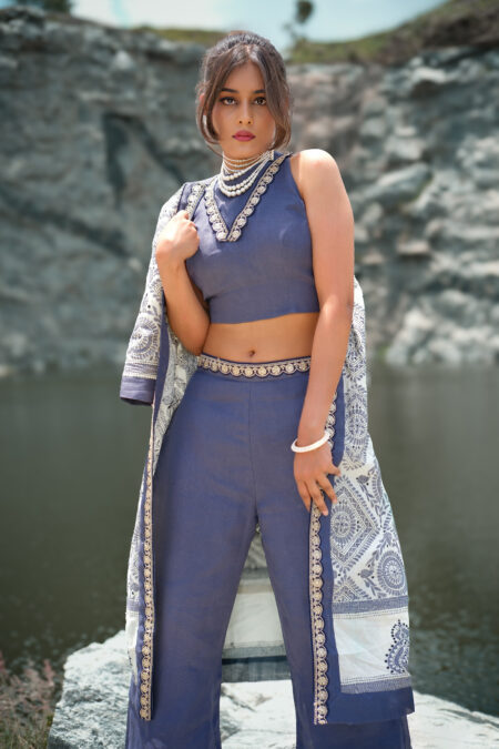 Jute Silk Three Piece Set