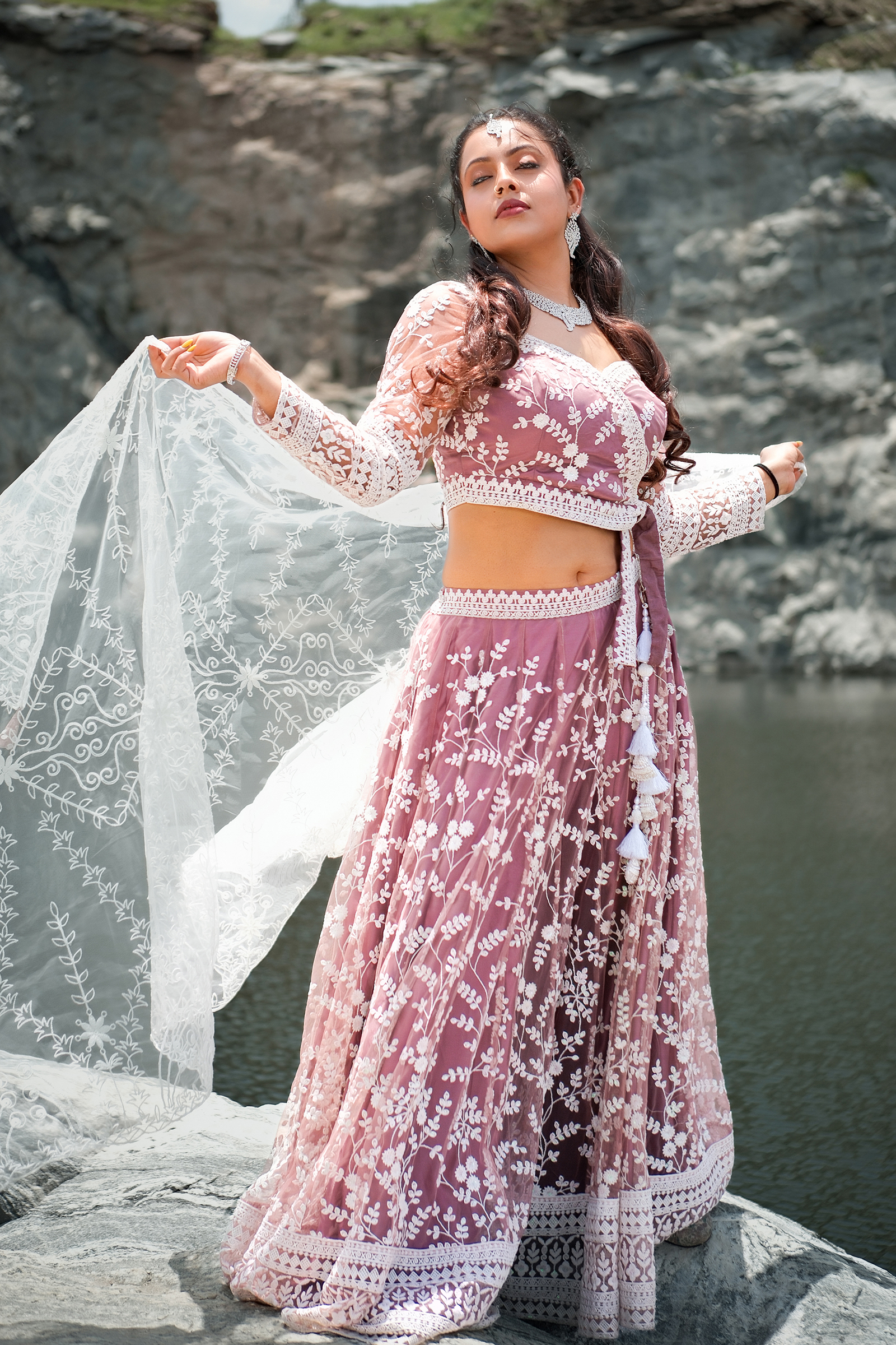 Peach Glow Lehenga Set - Image 4