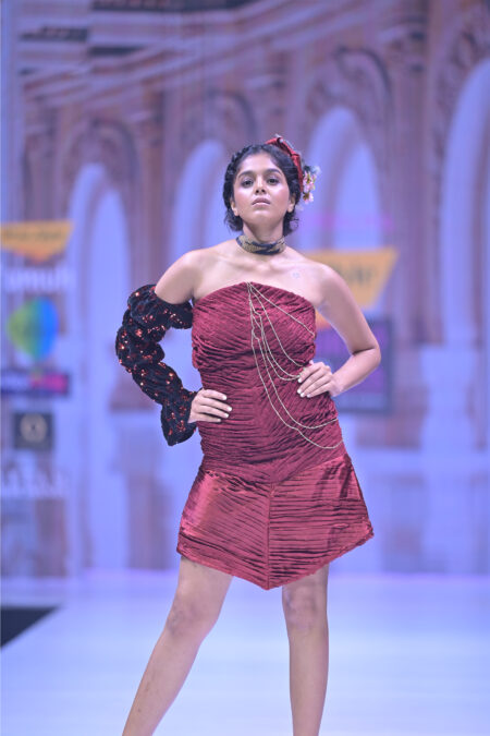 Pin Tucked Cocktail Dress