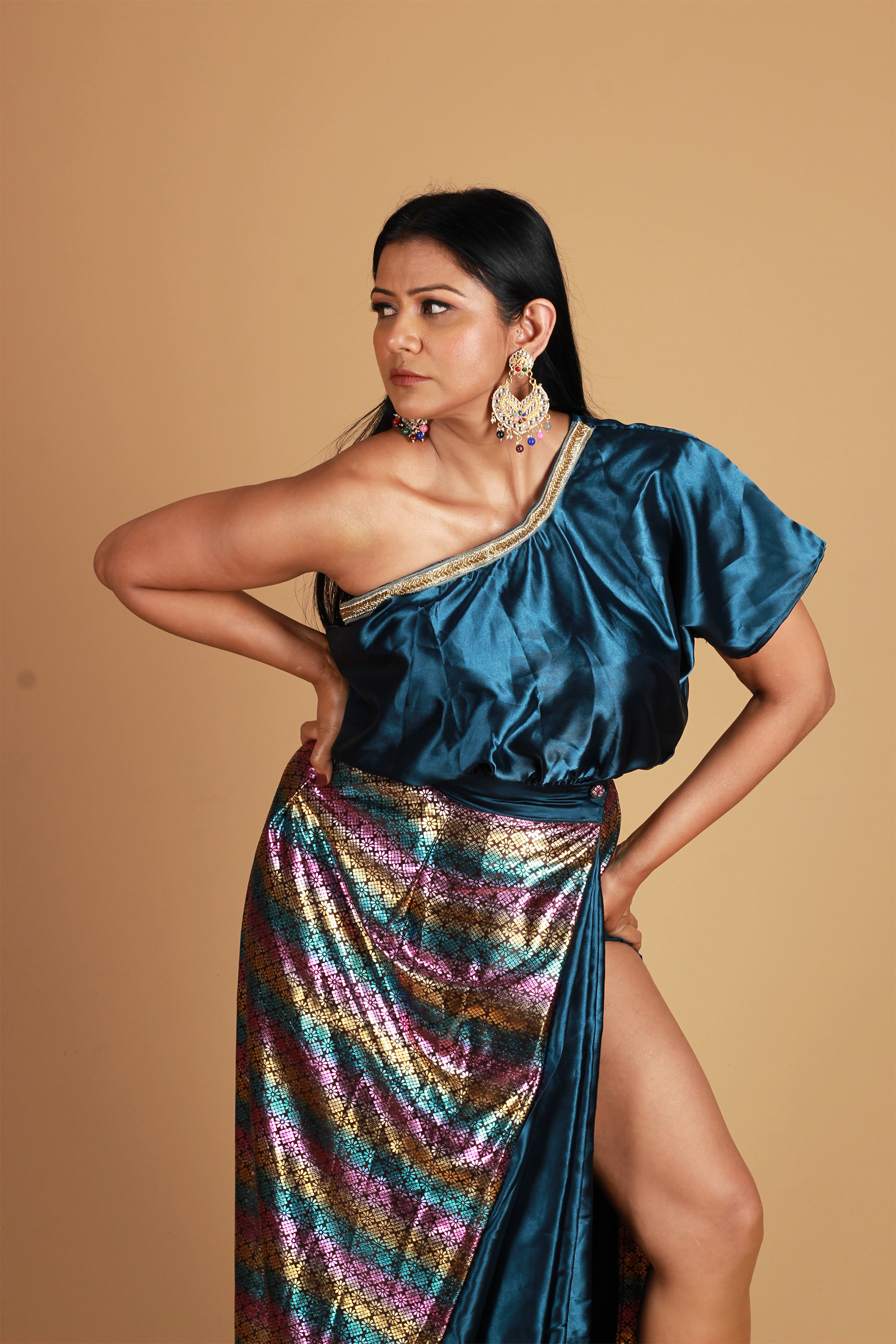 Top with Wrapper Skirt